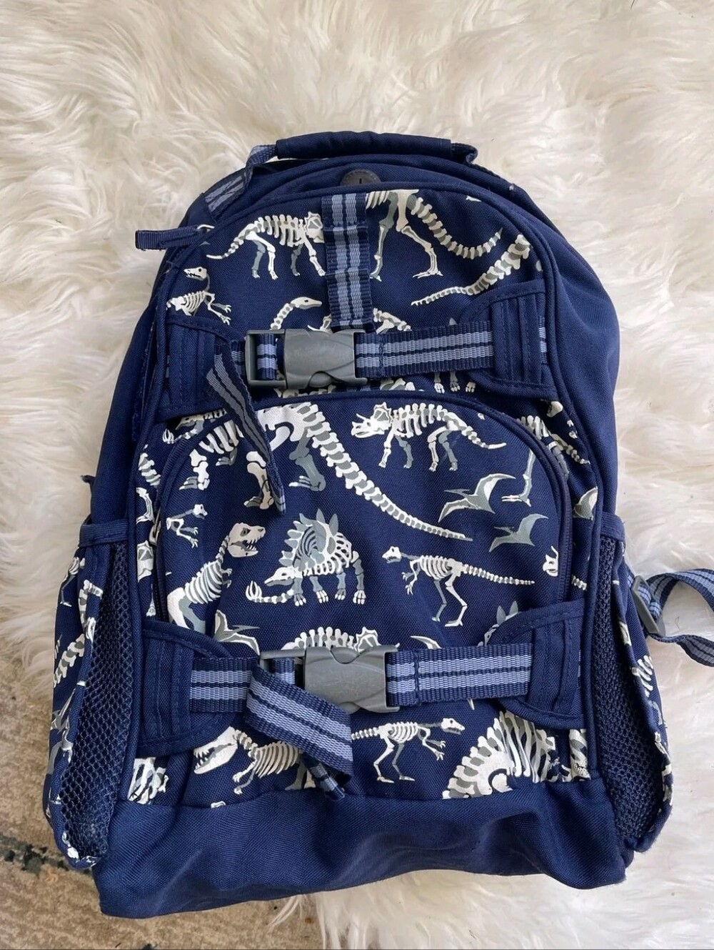 Pottery Barn Kids Dino Bones Glow in Dark Backpack Small